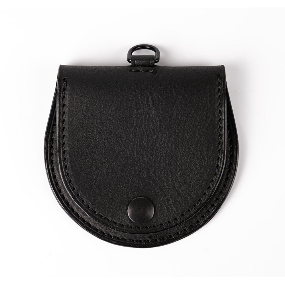 U-SHAPED LEATHER POUCH with D-RING