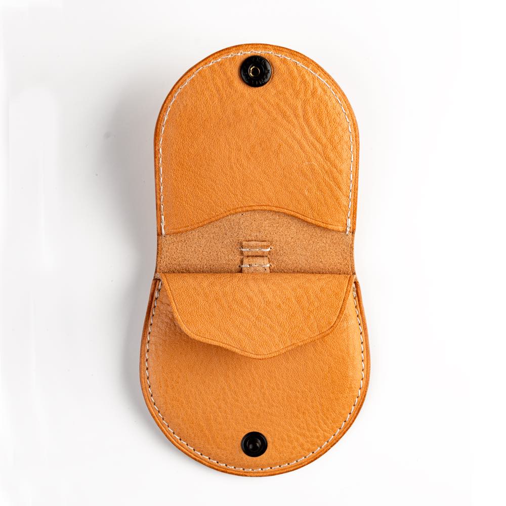 U-SHAPED LEATHER POUCH with D-RING