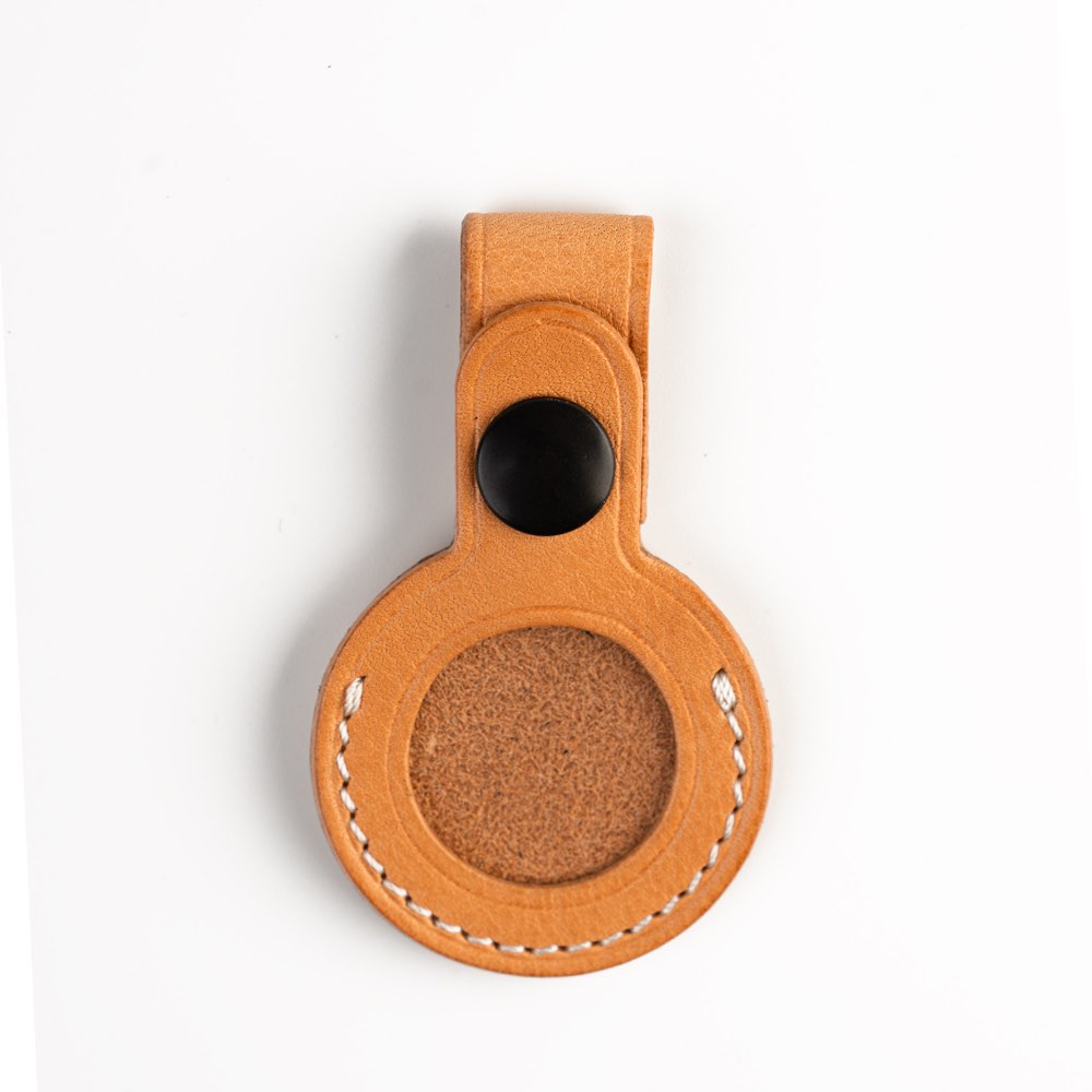 LEATHER AIRTAG CASE with D-RING