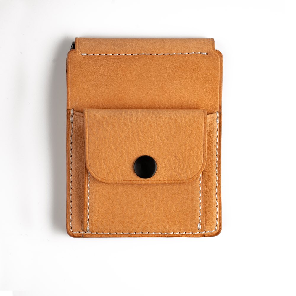 BILLFOLD LEATHER WALLET with MONEY CLIP