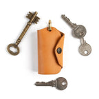 LEATHER KEY CASE with D-RING