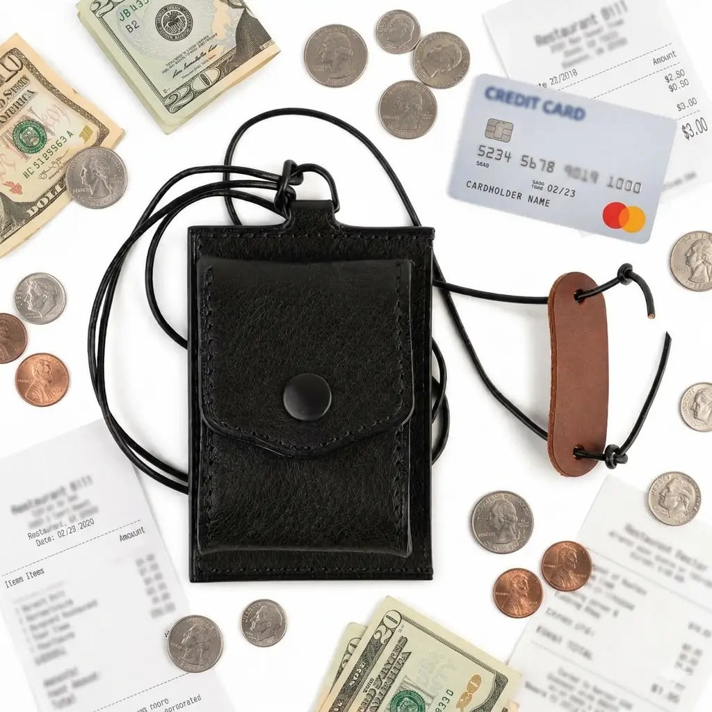 HANG COIN WALLET with CARD HOLDER and D-RING
