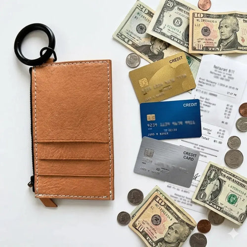 ZIPPED CARD HOLDER with D-RING