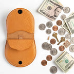 U-SHAPED LEATHER POUCH with D-RING